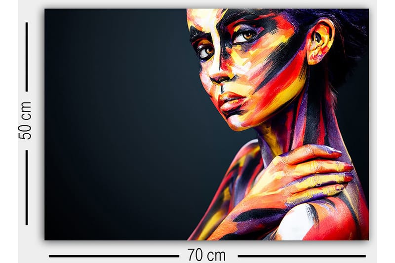 Koristeellinen Canvastaulu 50x70 cm - Monivärinen - Sisustustuotteet - Taulu & taide - Canvas-taulu