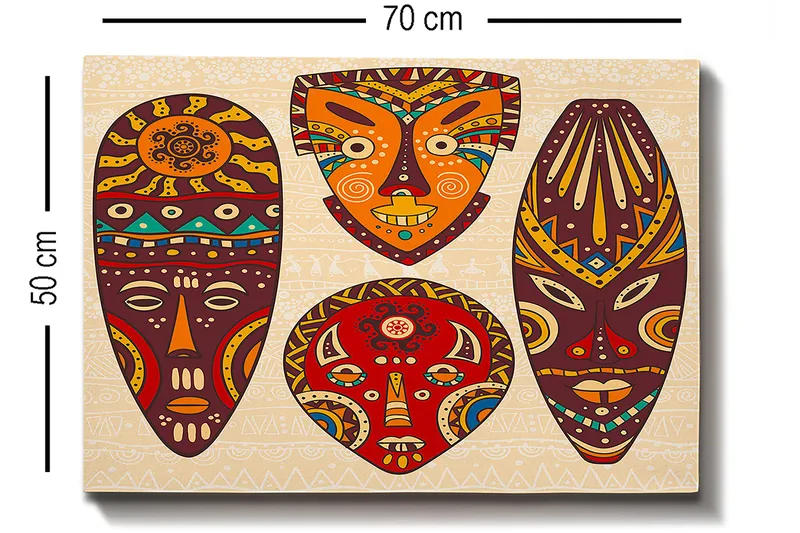 Koristeellinen Canvastaulu 50x70 cm - Monivärinen - Sisustustuotteet - Taulu & taide - Canvas-taulu