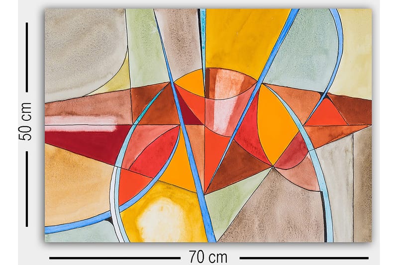 Koristeellinen Canvastaulu 50x70 cm - Monivärinen - Sisustustuotteet - Taulu & taide - Canvas-taulu