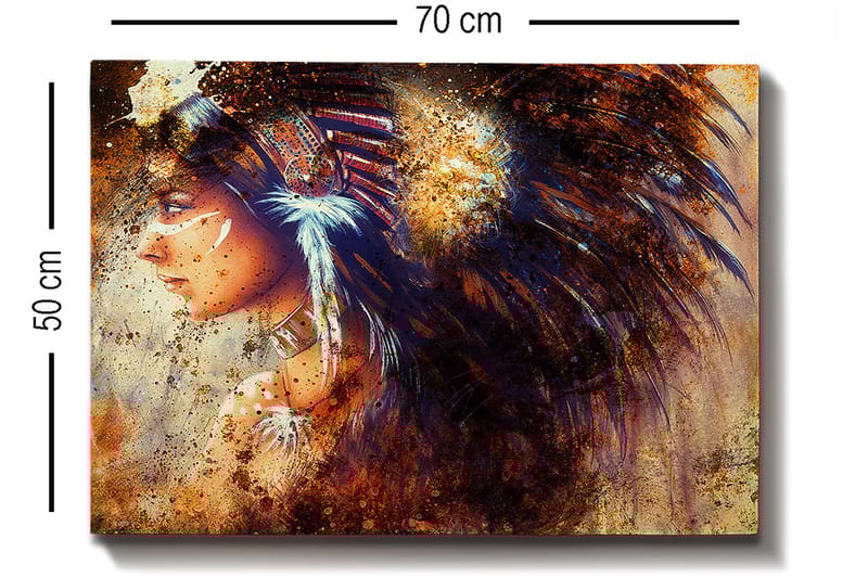 Koristeellinen Canvastaulu 50x70 cm - Monivärinen - Sisustustuotteet - Taulu & taide - Canvas-taulu