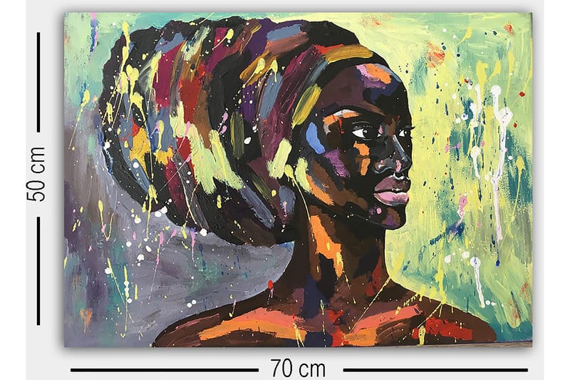 Koristeellinen Canvastaulu 50x70 cm - Monivärinen - Sisustustuotteet - Taulu & taide - Canvas-taulu