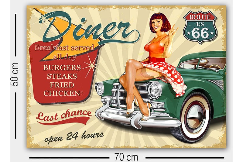 Koristeellinen Canvastaulu 50x70 cm - Monivärinen - Sisustustuotteet - Taulu & taide - Canvas-taulu