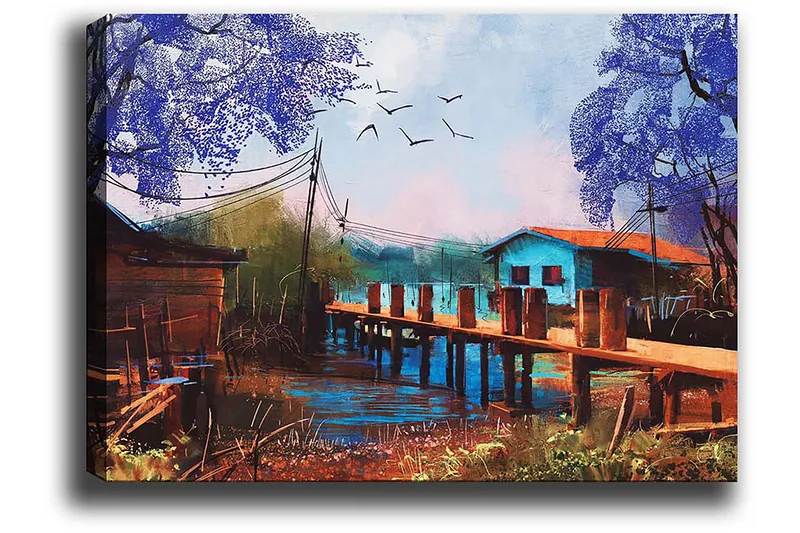 Koristeellinen Canvastaulu 50x70 cm - Monivärinen - Sisustustuotteet - Taulu & taide - Canvas-taulu