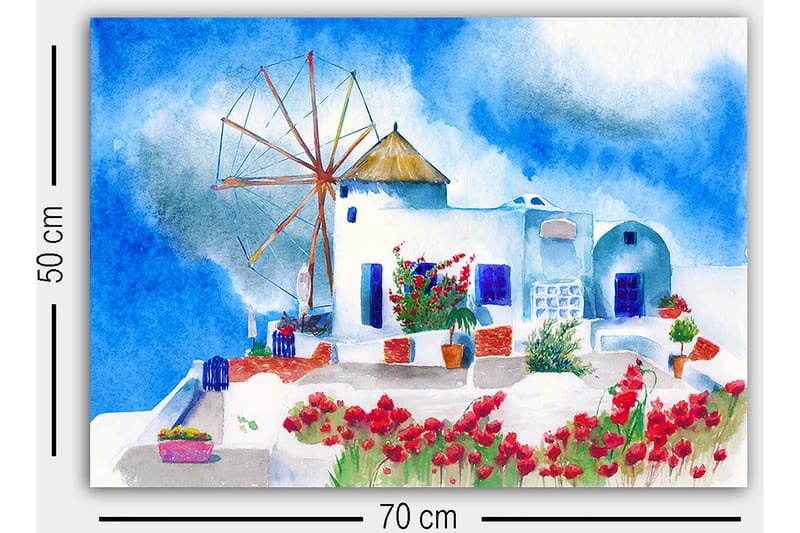 Koristeellinen Canvastaulu 50x70 cm - Monivärinen - Sisustustuotteet - Taulu & taide - Canvas-taulu