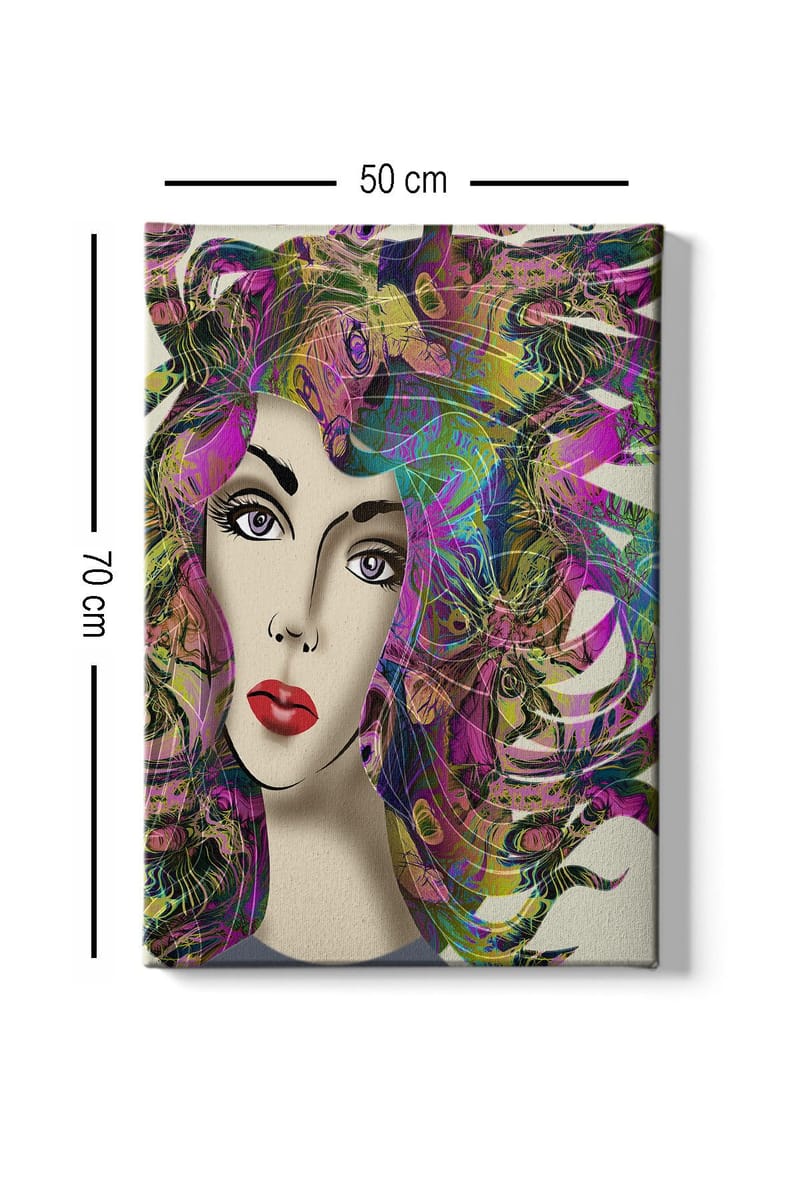 Koristeellinen Canvastaulu 50x70 cm - Monivärinen - Sisustustuotteet - Taulu & taide - Canvas-taulu