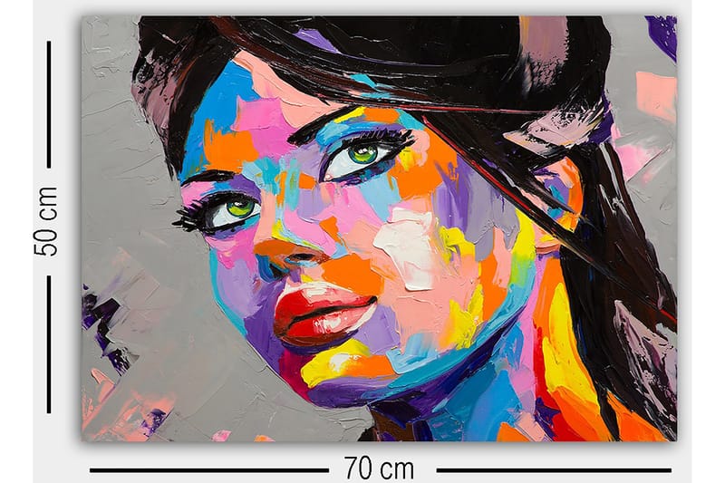 Koristeellinen Canvastaulu 50x70 cm - Monivärinen - Sisustustuotteet - Taulu & taide - Canvas-taulu