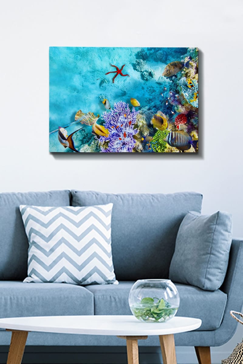 Koristeellinen Canvastaulu 50x70 cm - Monivärinen - Sisustustuotteet - Taulu & taide - Canvas-taulu