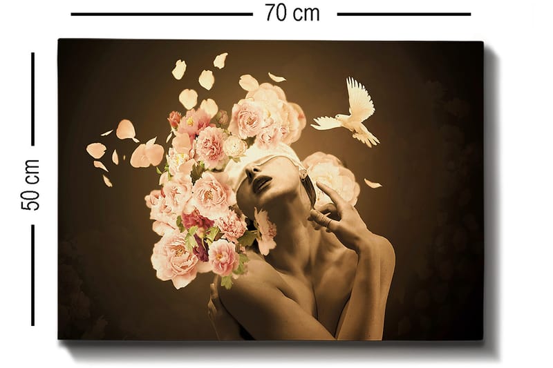 Koristeellinen Canvastaulu 50x70 cm - Monivärinen - Sisustustuotteet - Taulu & taide - Canvas-taulu