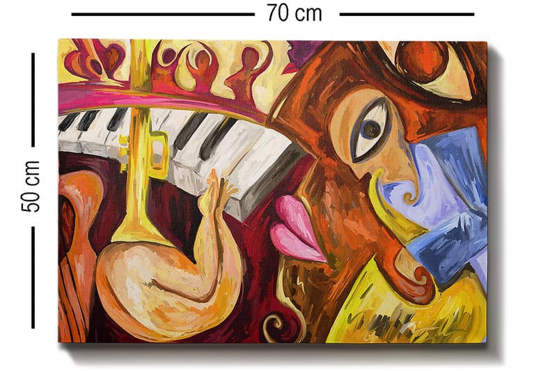 Koristeellinen Canvastaulu 50x70 cm - Monivärinen - Sisustustuotteet - Taulu & taide - Canvas-taulu