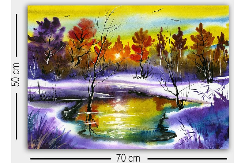 Koristeellinen Canvastaulu 50x70 cm - Monivärinen - Sisustustuotteet - Taulu & taide - Canvas-taulu