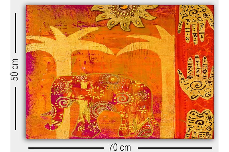 Koristeellinen Canvastaulu 50x70 cm - Monivärinen - Sisustustuotteet - Taulu & taide - Canvas-taulu