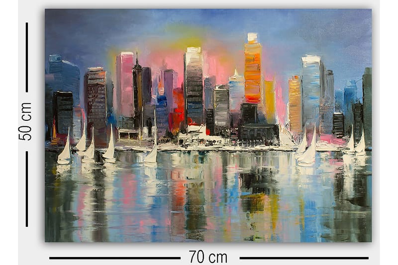 Koristeellinen Canvastaulu 50x70 cm - Monivärinen - Sisustustuotteet - Taulu & taide - Canvas-taulu