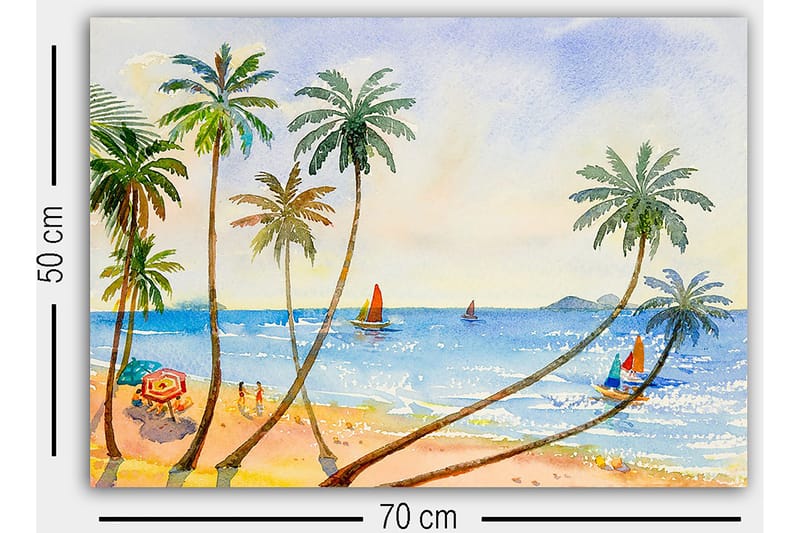 Koristeellinen Canvastaulu 50x70 cm - Monivärinen - Sisustustuotteet - Taulu & taide - Canvas-taulu