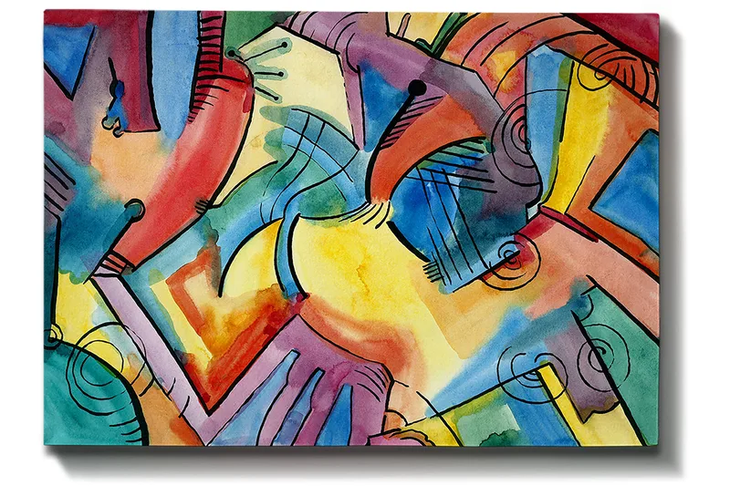 Koristeellinen Canvastaulu 50x70 cm - Monivärinen - Sisustustuotteet - Taulu & taide - Canvas-taulu