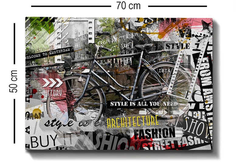 Koristeellinen Canvastaulu 50x70 cm - Monivärinen - Sisustustuotteet - Taulu & taide - Canvas-taulu