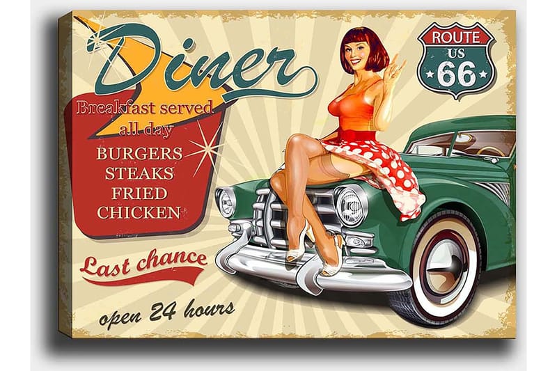 Koristeellinen Canvastaulu 50x70 cm - Monivärinen - Sisustustuotteet - Taulu & taide - Canvas-taulu