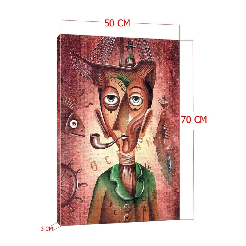 Koristeellinen Canvastaulu 50x70 cm - Monivärinen - Sisustustuotteet - Taulu & taide - Canvas-taulu