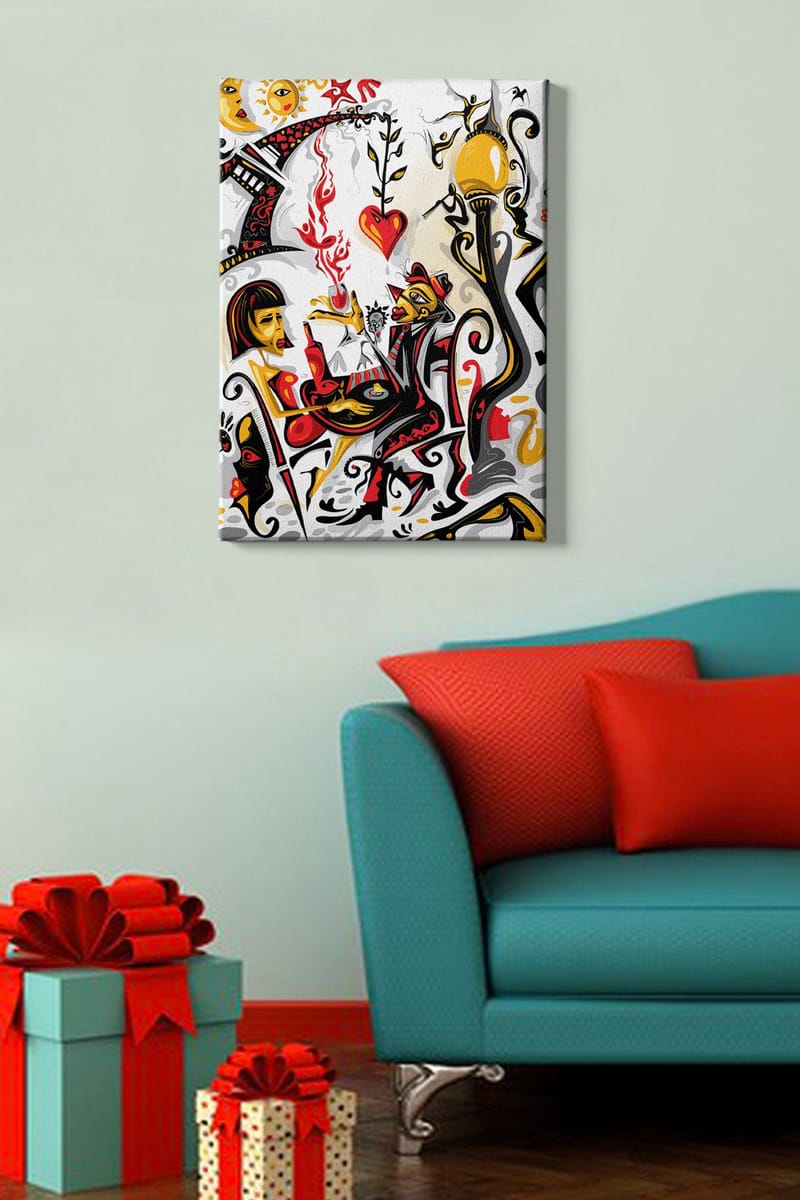 Koristeellinen Canvastaulu 50x70 cm - Monivärinen - Sisustustuotteet - Taulu & taide - Canvas-taulu