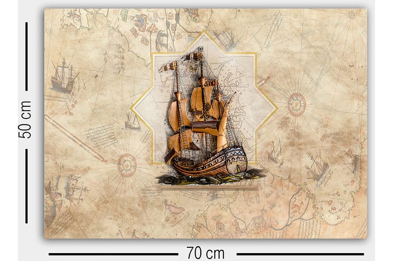 Koristeellinen Canvastaulu 50x70 cm - Monivärinen - Sisustustuotteet - Taulu & taide - Canvas-taulu