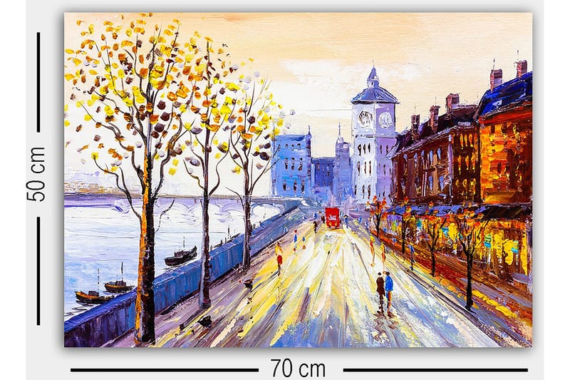 Koristeellinen Canvastaulu 50x70 cm - Monivärinen - Sisustustuotteet - Taulu & taide - Canvas-taulu