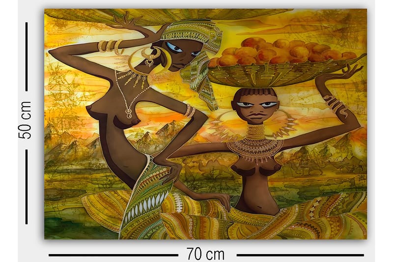 Koristeellinen Canvastaulu 50x70 cm - Monivärinen - Sisustustuotteet - Taulu & taide - Canvas-taulu