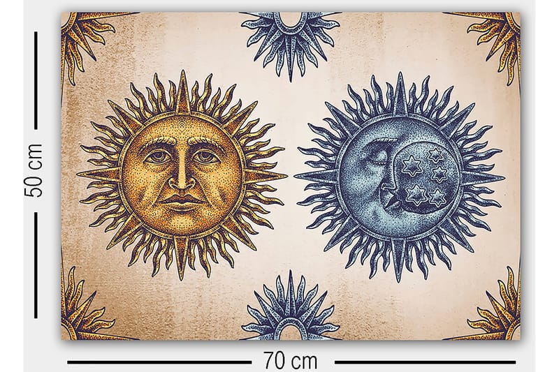 Koristeellinen Canvastaulu 50x70 cm - Monivärinen - Sisustustuotteet - Taulu & taide - Canvas-taulu