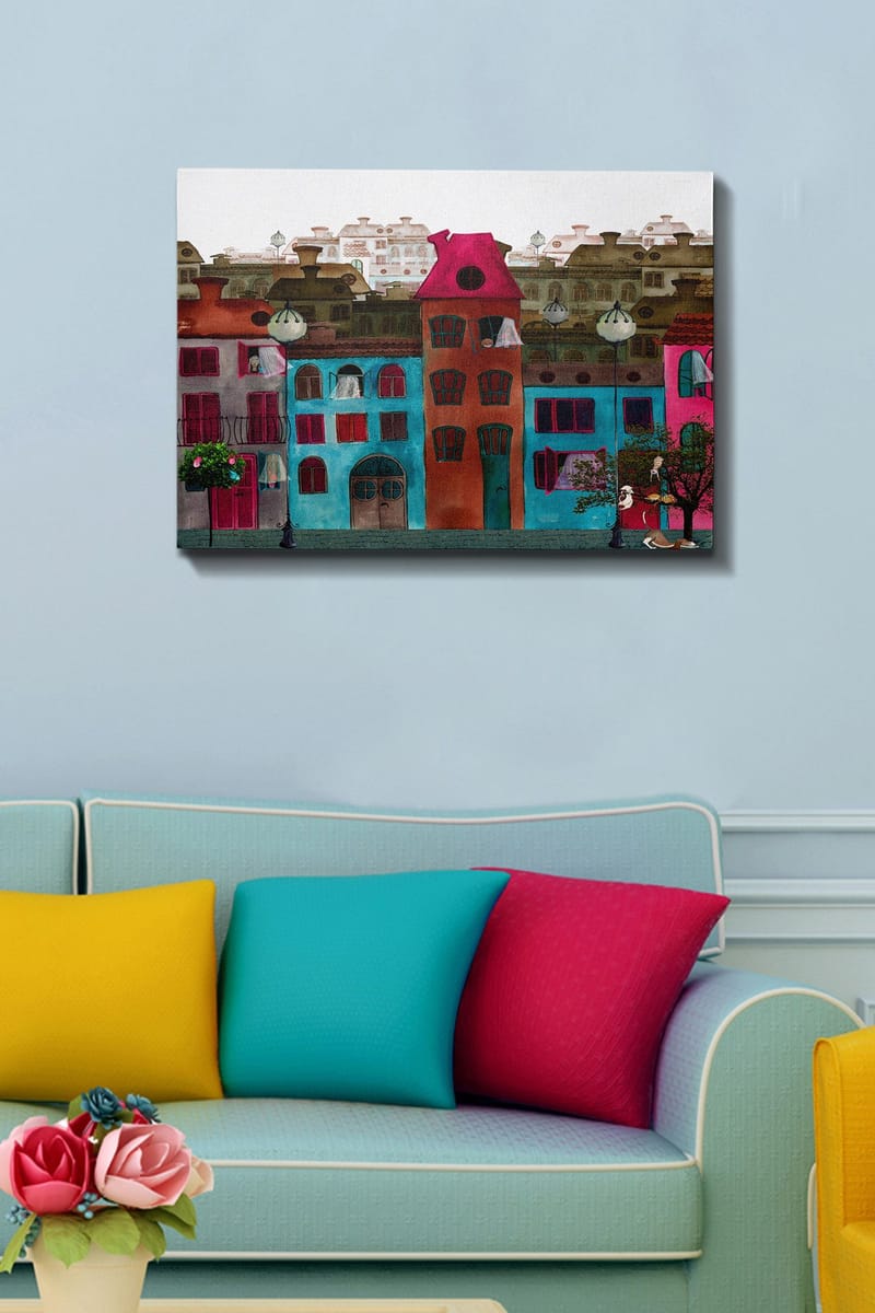 Koristeellinen Canvastaulu 50x70 cm - Monivärinen - Sisustustuotteet - Taulu & taide - Canvas-taulu