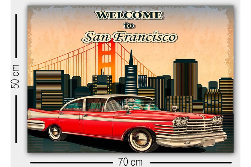 Koristeellinen Canvastaulu 50x70 cm - Monivärinen - Sisustustuotteet - Taulu & taide - Canvas-taulu