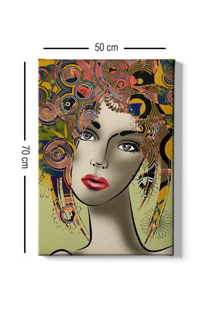 Koristeellinen Canvastaulu 50x70 cm - Monivärinen - Sisustustuotteet - Taulu & taide - Canvas-taulu