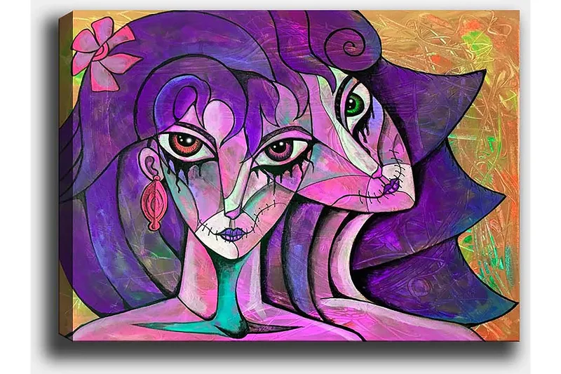 Koristeellinen Canvastaulu 50x70 cm - Monivärinen - Sisustustuotteet - Taulu & taide - Canvas-taulu