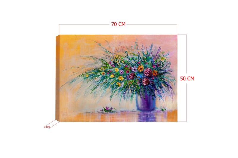 Koristeellinen Canvastaulu 50x70 cm - Monivärinen - Sisustustuotteet - Taulu & taide - Canvas-taulu