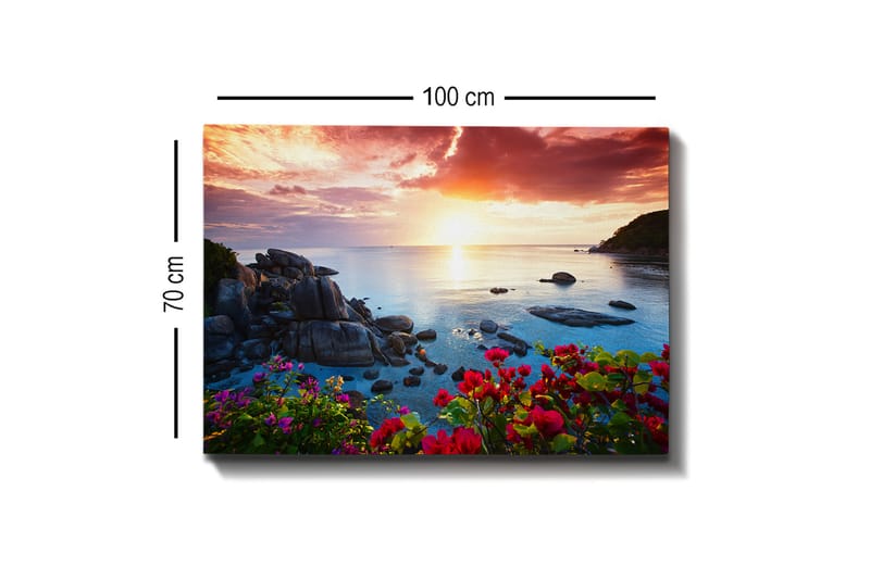 Koristeellinen Canvastaulu 70x100 cm - Monivärinen - Sisustustuotteet - Taulu & taide - Canvas-taulu