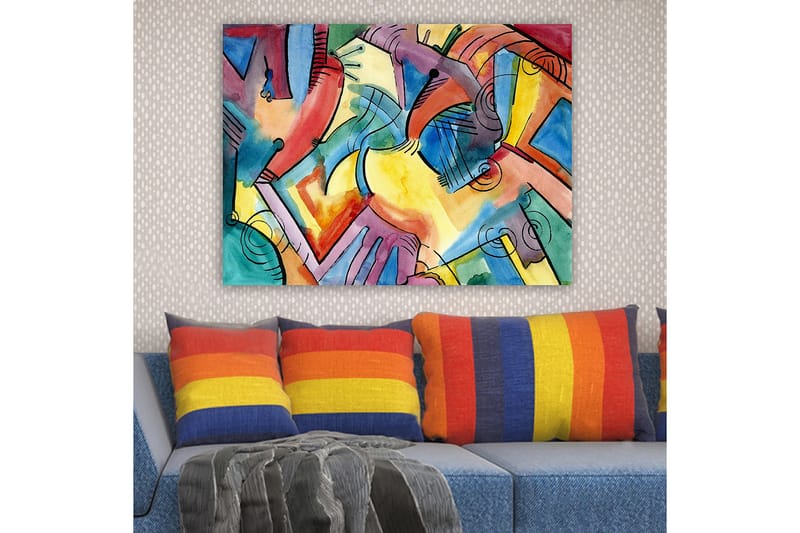 Koristeellinen Canvastaulu 70x100 cm - Monivärinen - Sisustustuotteet - Taulu & taide - Canvas-taulu