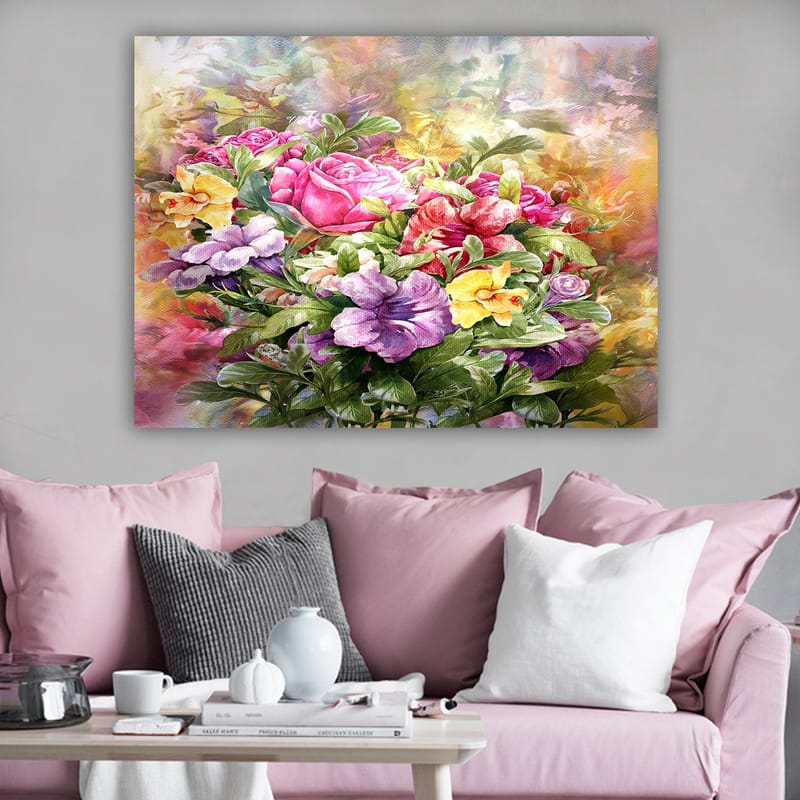 Koristeellinen Canvastaulu 70x100 cm - Monivärinen - Sisustustuotteet - Taulu & taide - Canvas-taulu