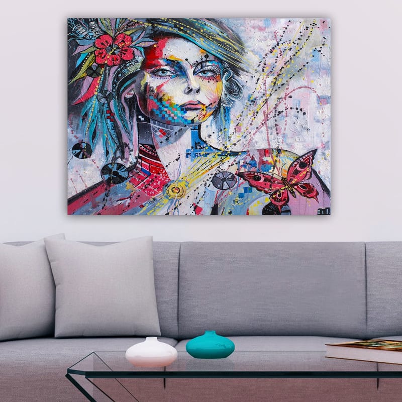 Koristeellinen Canvastaulu 70x100 cm - Monivärinen - Sisustustuotteet - Taulu & taide - Canvas-taulu