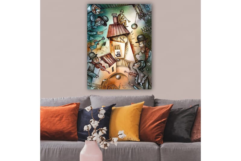 Koristeellinen Canvastaulu 70x100 cm - Monivärinen - Sisustustuotteet - Taulu & taide - Canvas-taulu