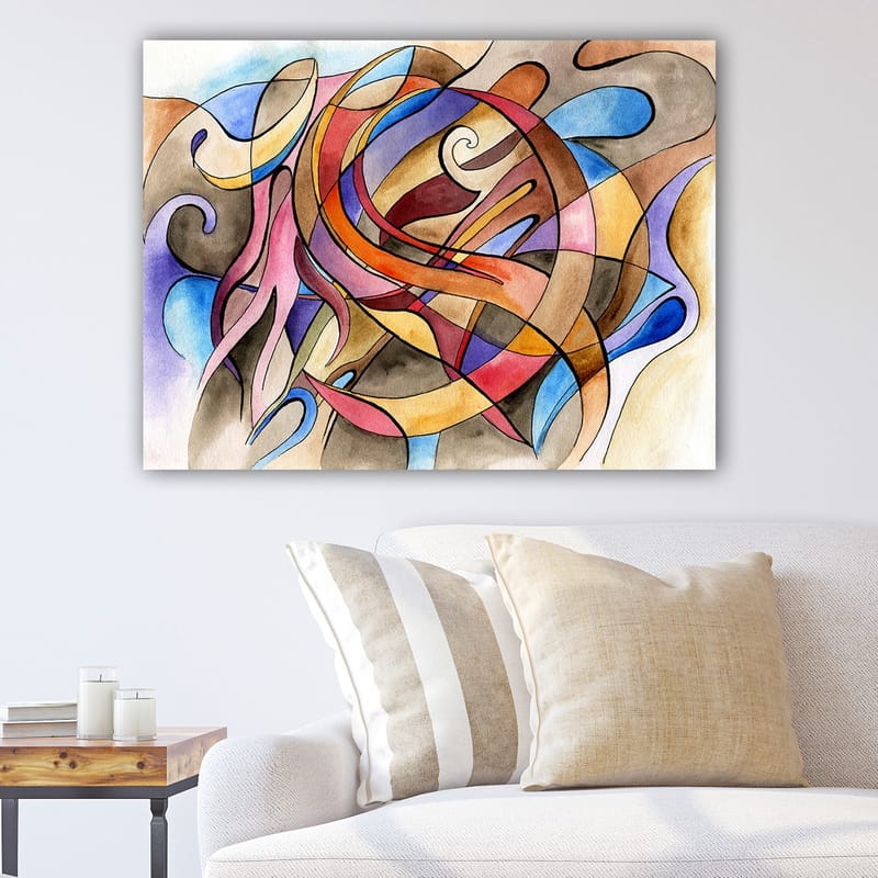 Koristeellinen Canvastaulu 70x100 cm - Monivärinen - Sisustustuotteet - Taulu & taide - Canvas-taulu