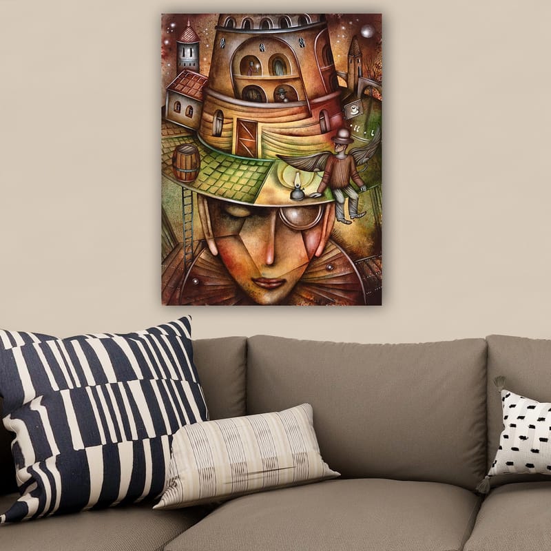 Koristeellinen Canvastaulu 70x100 cm - Monivärinen - Sisustustuotteet - Taulu & taide - Canvas-taulu