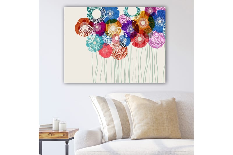 Koristeellinen Canvastaulu 70x100 cm - Monivärinen - Sisustustuotteet - Taulu & taide - Canvas-taulu