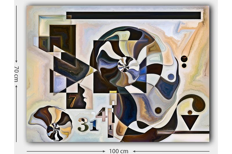 Koristeellinen Canvastaulu 70x100 cm - Monivärinen - Sisustustuotteet - Taulu & taide - Canvas-taulu