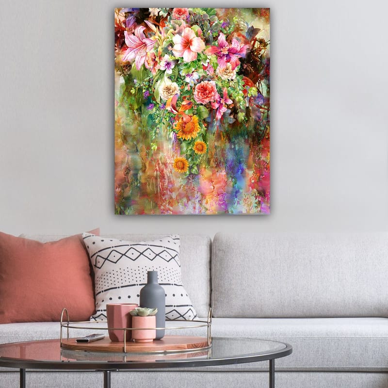 Koristeellinen Canvastaulu 70x100 cm - Monivärinen - Sisustustuotteet - Taulu & taide - Canvas-taulu