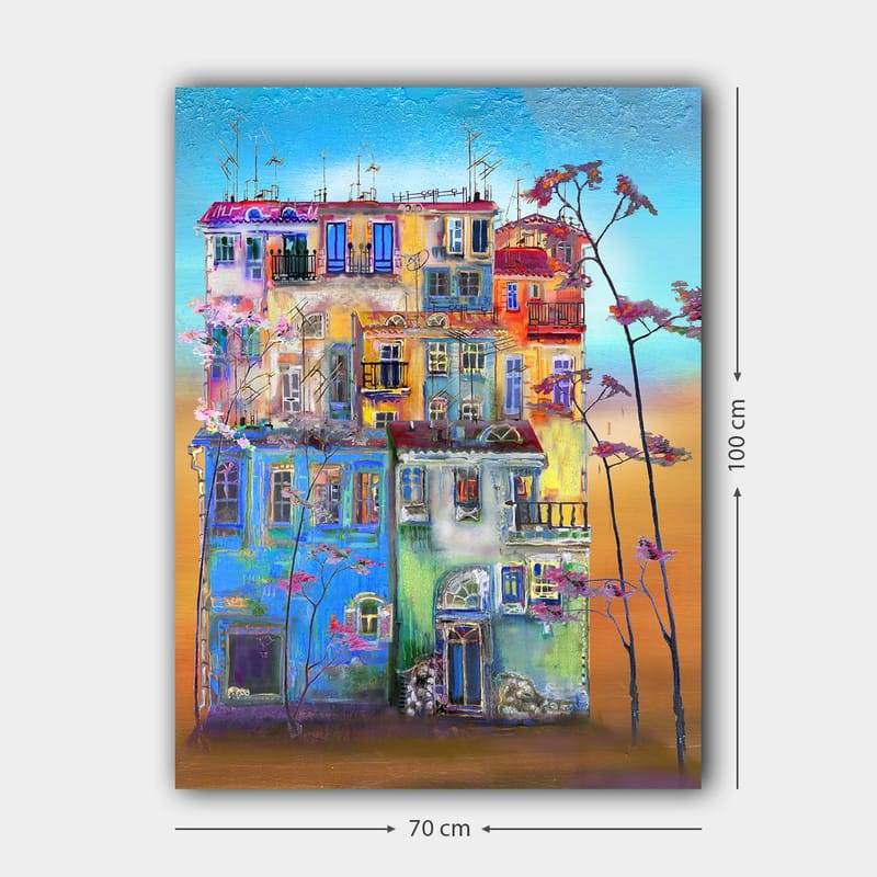Koristeellinen Canvastaulu 70x100 cm - Monivärinen - Sisustustuotteet - Taulu & taide - Canvas-taulu