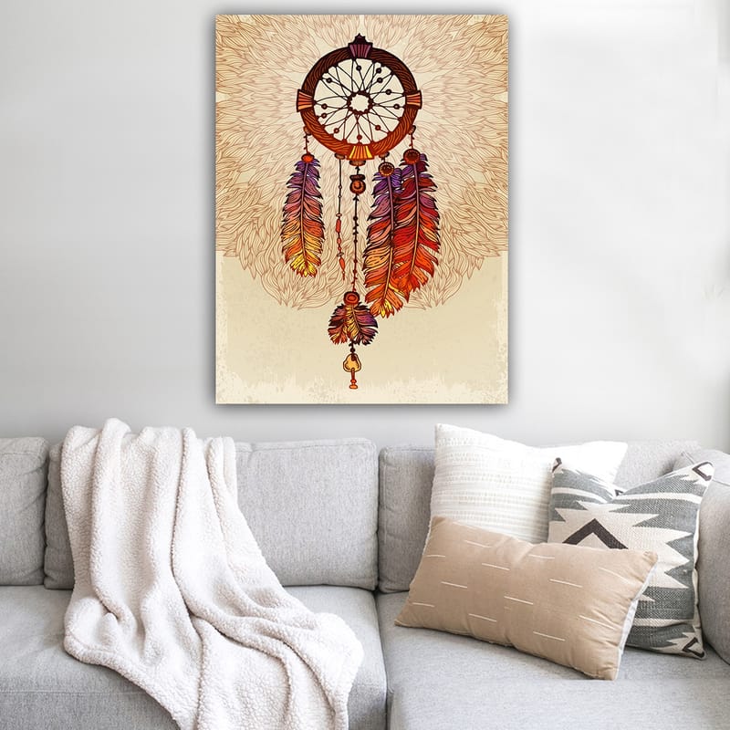 Koristeellinen Canvastaulu 70x100 cm - Monivärinen - Sisustustuotteet - Taulu & taide - Canvas-taulu