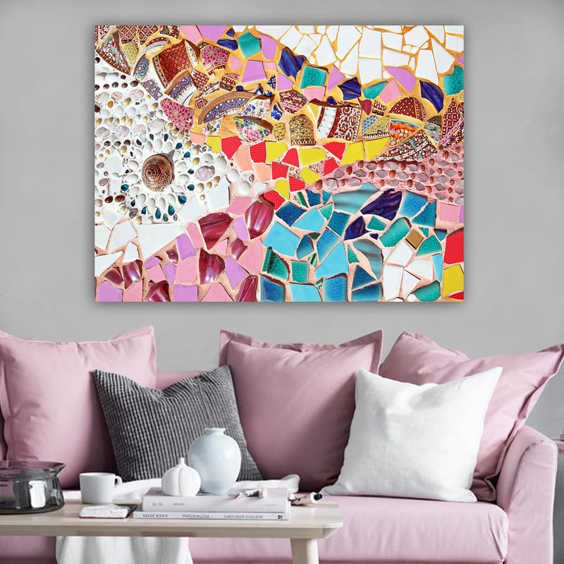 Koristeellinen Canvastaulu 70x100 cm - Monivärinen - Sisustustuotteet - Taulu & taide - Canvas-taulu