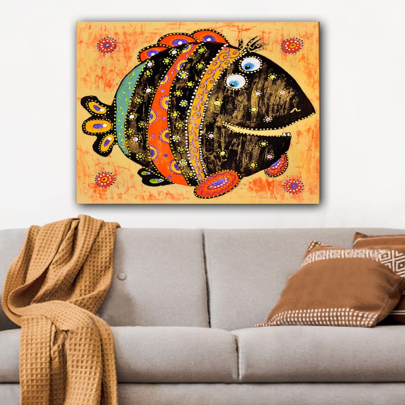Koristeellinen Canvastaulu 70x100 cm - Monivärinen - Sisustustuotteet - Taulu & taide - Canvas-taulu