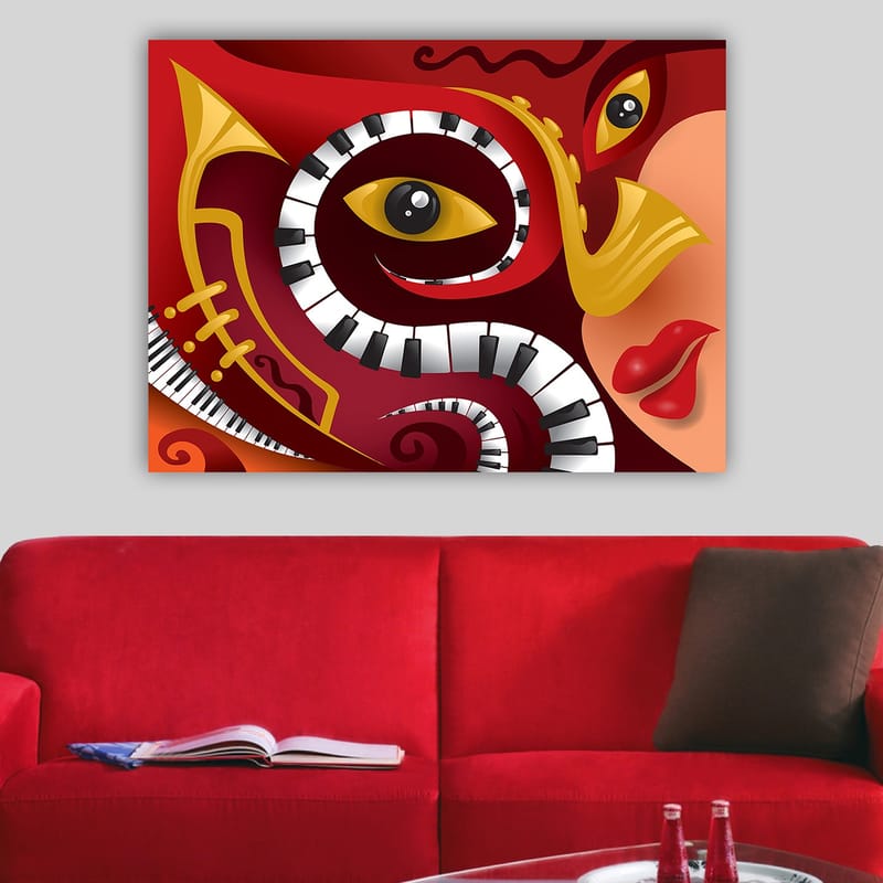 Koristeellinen Canvastaulu 70x100 cm - Monivärinen - Sisustustuotteet - Taulu & taide - Canvas-taulu