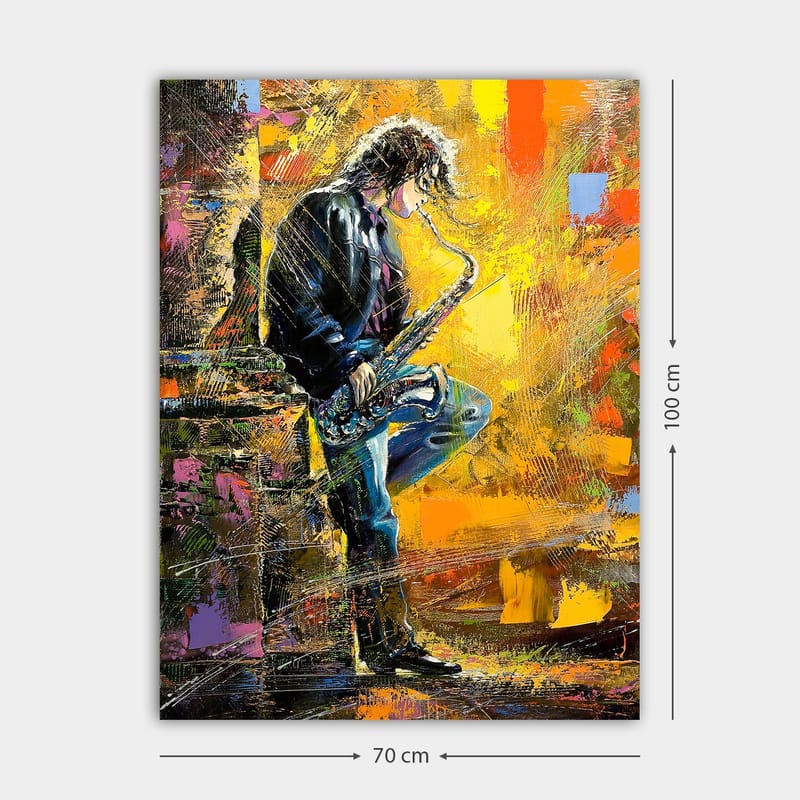 Koristeellinen Canvastaulu 70x100 cm - Monivärinen - Sisustustuotteet - Taulu & taide - Canvas-taulu