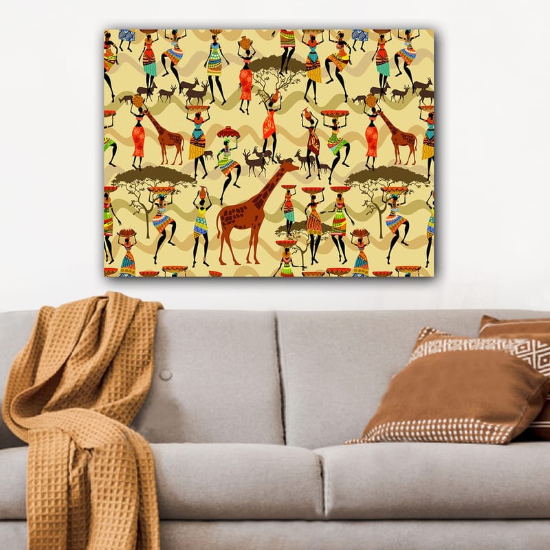 Koristeellinen Canvastaulu 70x100 cm - Monivärinen - Sisustustuotteet - Taulu & taide - Canvas-taulu