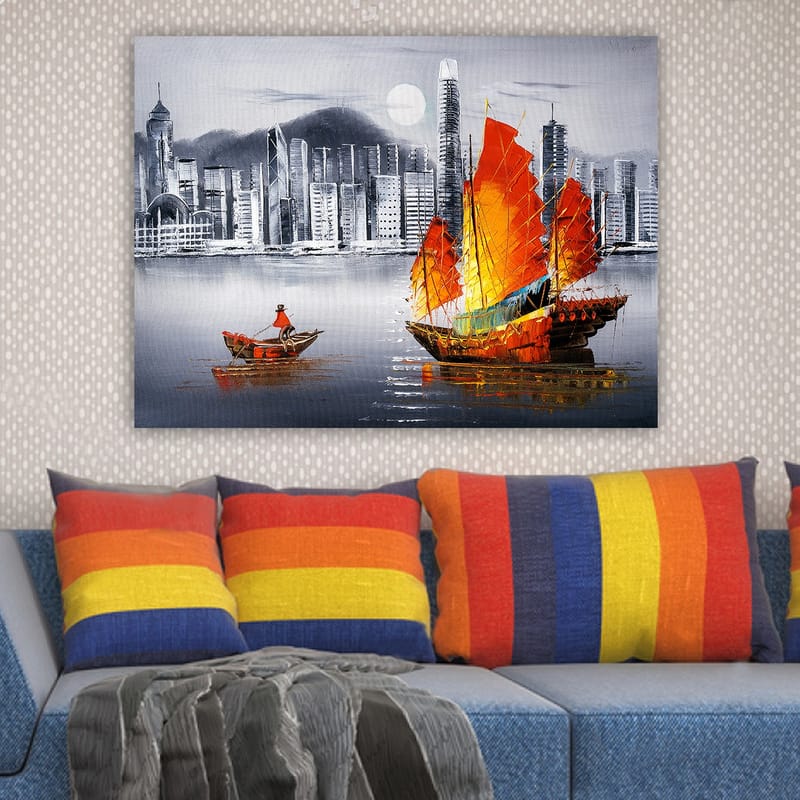 Koristeellinen Canvastaulu 70x100 cm - Monivärinen - Sisustustuotteet - Taulu & taide - Canvas-taulu