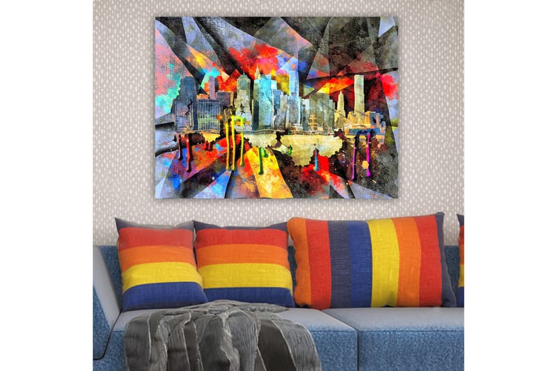 Koristeellinen Canvastaulu 70x100 cm - Monivärinen - Sisustustuotteet - Taulu & taide - Canvas-taulu